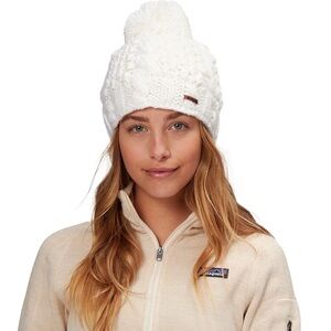 Dakine Mia White Knit Pom Insulated Beanie